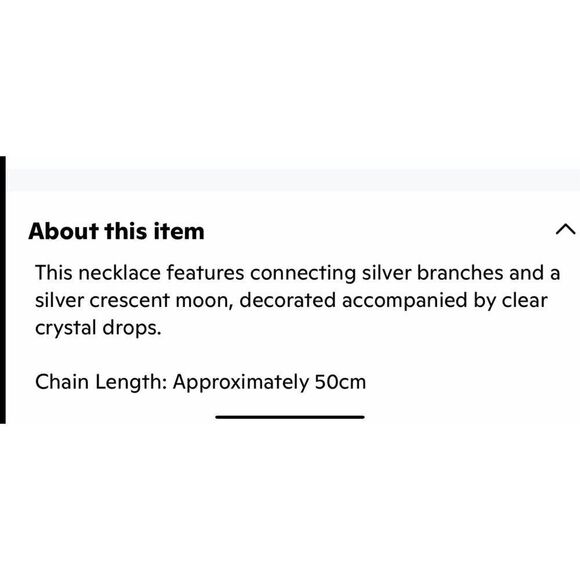 Beautiful woodland forest inspired moon-droplets Silver branch necklace - Picture 2 of 8